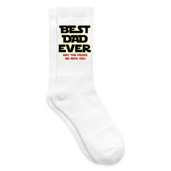 Best Dad Ever Neon Outline - Tennis socks - white - Right