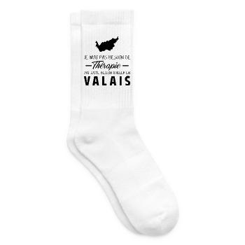 Je N Ai Pas Besoin De Therapie J Ai Juste Besoi... - Chaussettes de tennis - blanc - Droite