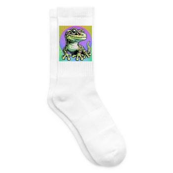 Gecko - Tennissocken - Weiß - Rechts