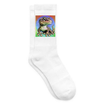 Gecko - Tennissocken - Weiß - Rechts