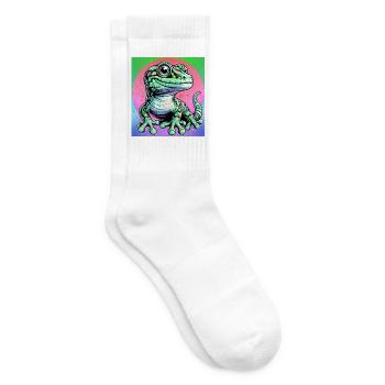 Gecko - Tennissocken - Weiß - Rechts