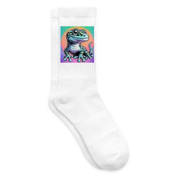 Gecko - Tennissocken - Weiß - Rechts