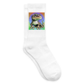 Gecko - Tennissocken - Weiß - Rechts