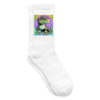 Gecko - Tennissocken - Weiß - Rechts