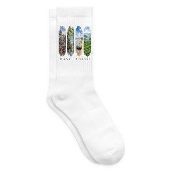 Bangladesch Travel – Kultur & Natur Motiv - Tennissocken - Weiß - Rechts