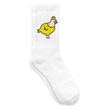 Royal Chick Cartoon - Tennis socks - white - Right