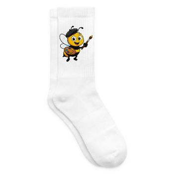 Bienenkünstler Farbpalette - Tennissocken - Weiß - Rechts