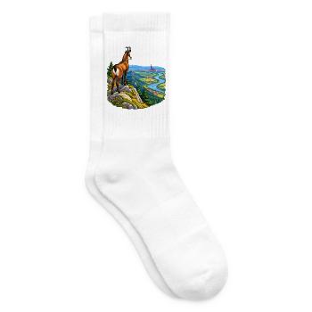 Chamois, Elsass, Vogesen, Straßburg, - Tennissocken - Weiß - Rechts