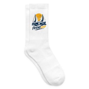 Friendship – Gemeinsam unter Segeln - Tennissocken - Weiß - Rechts