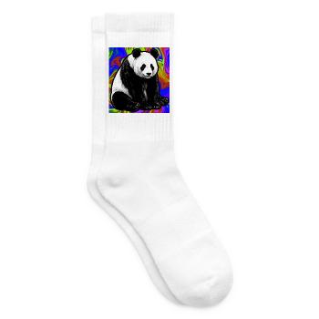 Panda - Tennissocken - Weiß - Rechts