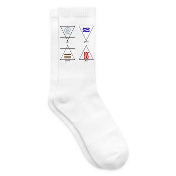 Die vier Elemente Alchemie Symbole Wicca - Tennissocken - Weiß - Rechts