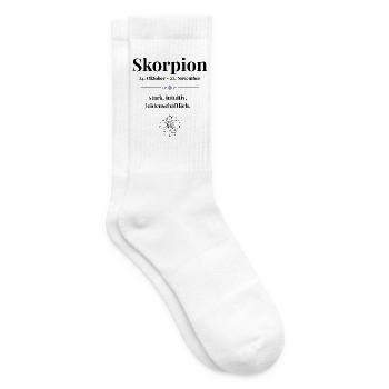 Sternzeichen Skorpion - Tennissocken - Weiß - Rechts