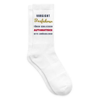 Busfahrer Türen schliessen automatisch Spruch - Tennissocken - Weiß - Rechts