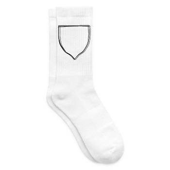 Schild handgezeichnet - Tennissocken - Weiß - Rechts