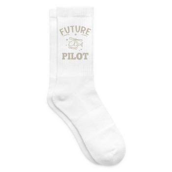 Zukünftiger Hubschrauberpilot - Tennissocken - Weiß - Rechts