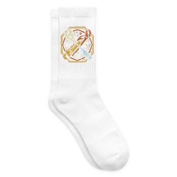 Retro Handwerker Werkzeug Mechaniker Schrauber - Tennissocken - Weiß - Rechts