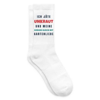 Garten Ich jäte Unkraut und meine Sorgen mit - Tennissocken - Weiß - Rechts