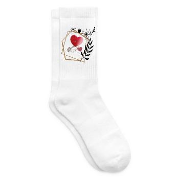 Schlüssel zum Glück - Tennissocken - Weiß - Rechts