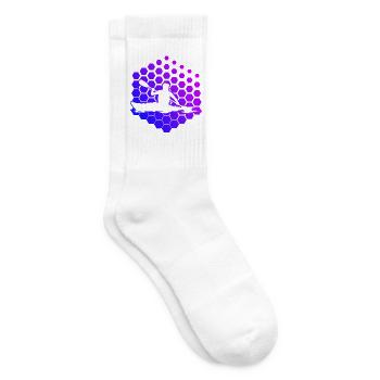 Geschenkidee für einen Paddler mit Wildwasserkajak - Tennissocken - Weiß - Rechts