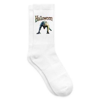 Halloween-Werwolf  - Tennissocken - Weiß - Rechts