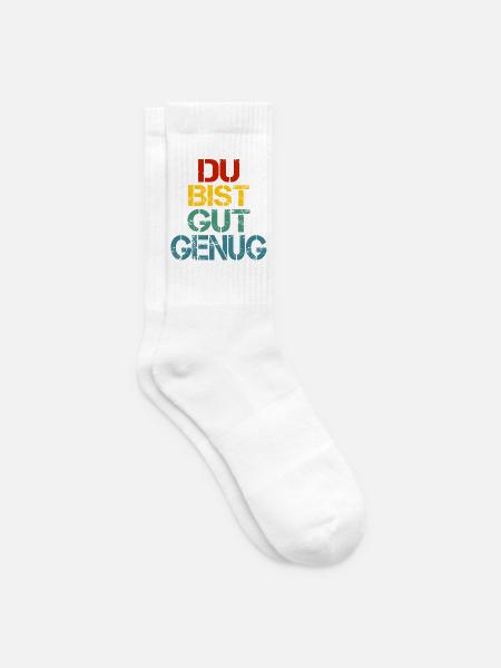 Du Bist Gut Genug Meme Zitat - Tennissocken - Weiß