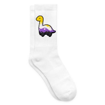 Hugadino – Pride-Lonk, nicht-binär - Tennissocken - Weiß - Rechts