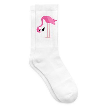 Flamingo Pink Cartoon Stil - Tennissocken - Weiß - Rechts