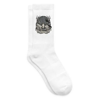 Der Gehörnte im Nebelmoor - Tennissocken - Weiß - Rechts
