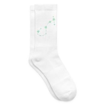 Skorpionstern, Sternbild, Tierkreiszeichen Grün - Tennissocken - Weiß - Rechts