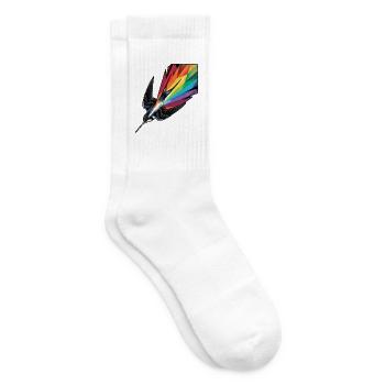 Bunter Vogel Schwalbe - Tennissocken - Weiß - Rechts