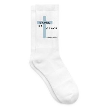 Gerettet durch Gnade - Tennissocken - Weiß - Rechts