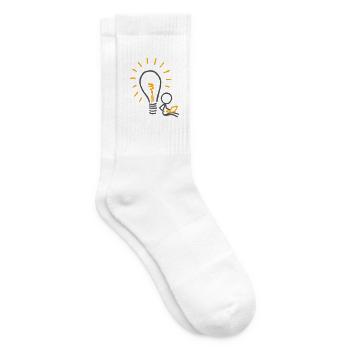 Im Schatten einer Idee (für helle Hintergründe) - Tennissocken - Weiß - Rechts