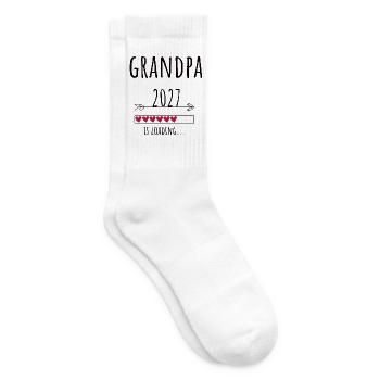 Pregnancy Announcement – Opa 2027 Geschenk - Tennissocken - Weiß - Rechts