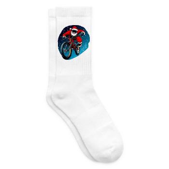 Downhill Biker Weihnachten - Tennissocken - Weiß - Rechts