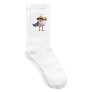 Silbermoewe-mit-Doener Möwe - Tennissocken - Weiß - Rechts