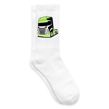 Markanter V8-Truck - Tennissocken - Weiß - Rechts