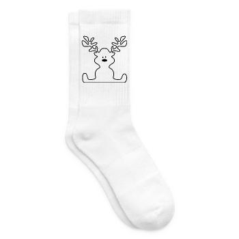 Elch - Tennissocken - Weiß - Rechts