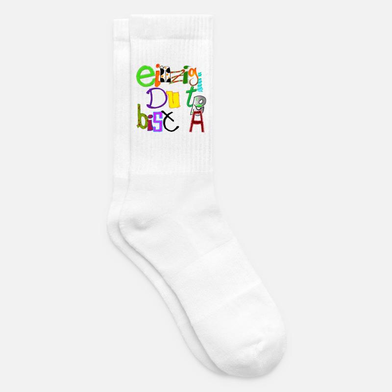 Einzigartig du bist - Tennissocken - Weiß