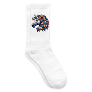 Horse - Tennis socks - white - Right
