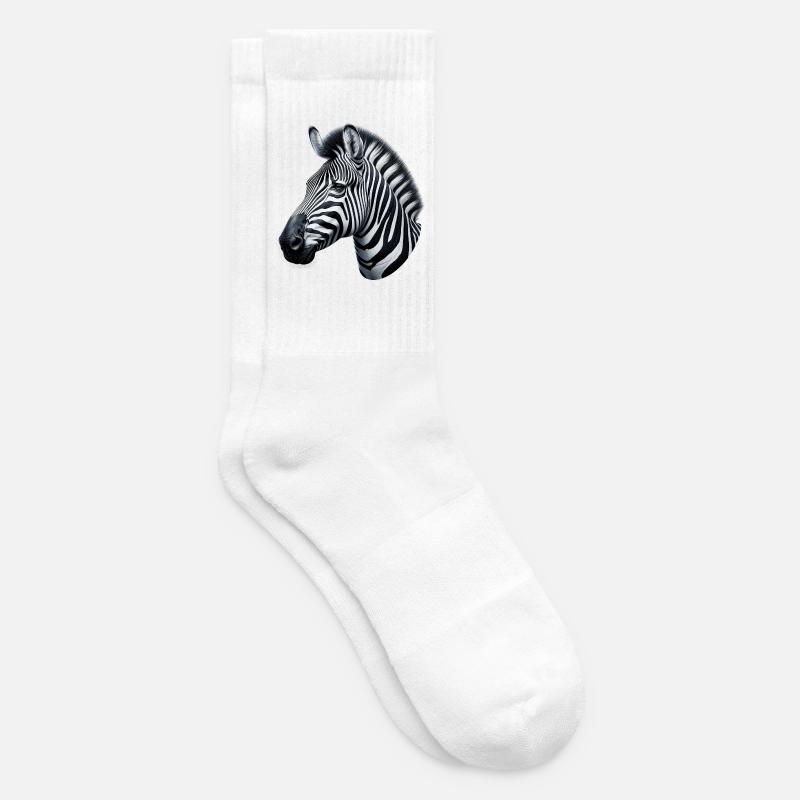 Zebra - Tennissocken - Weiß