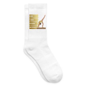 Essen - Turnen - Schlafen - Wiederholen - Tennissocken - Weiß - Rechts