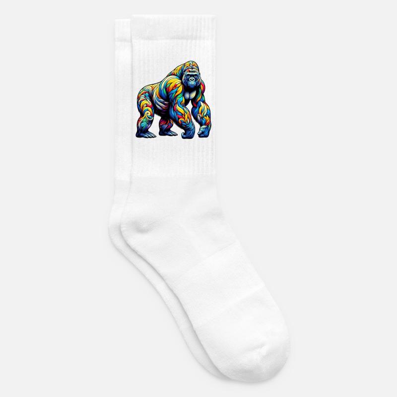 Gorilla - Tennissocken - Weiß