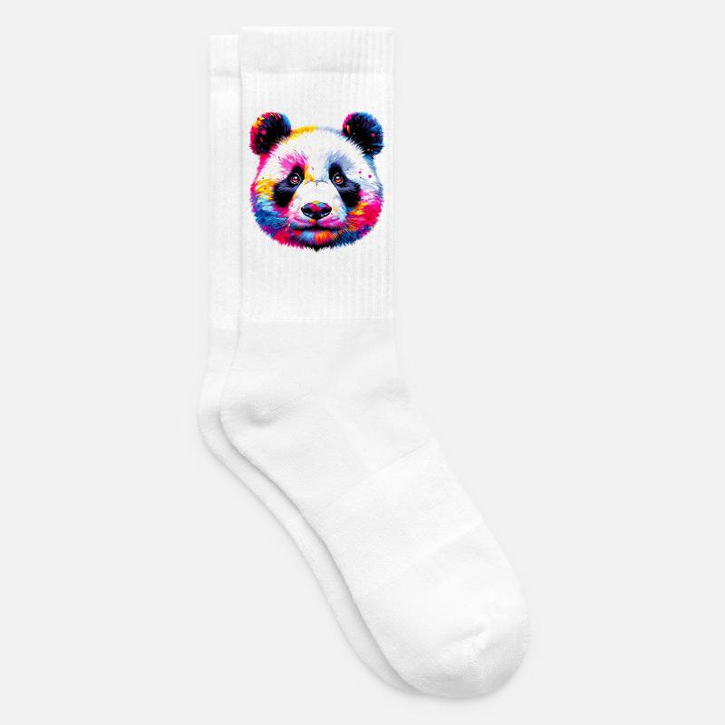 Panda - Chaussettes de tennis - blanc