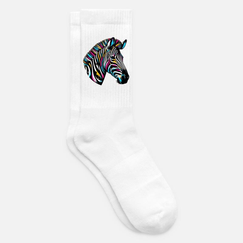 Zebra - Tennissocken - Weiß