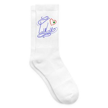 Lulu with heart and shamrock - Tennis socks - white - Right