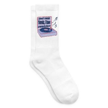 Turntables instead of friends – music is enough - Tennis socks - white - Right