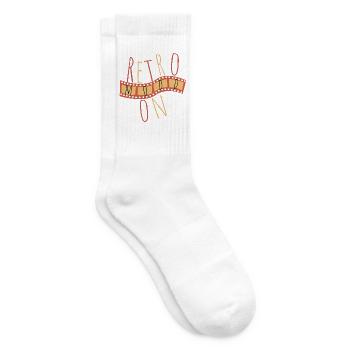 Retro Mood On – Vintage Style - Tennissocken - Weiß - Rechts