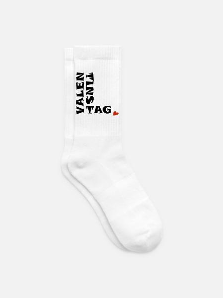 Valentinstag mit Herz - Tennissocken - Weiß