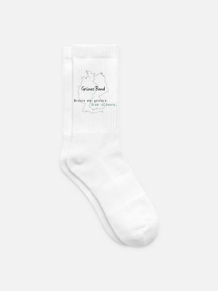 Grünes Band - Gruen ist heute - Tennissocken - Weiß