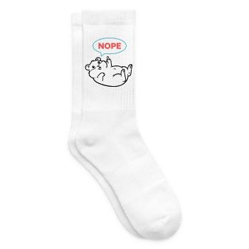 Hamster Nope Comic Farbig - Tennissocken - Weiß - Rechts